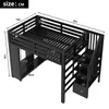 STILVORA Hochbett 140x200cm mit LED-Beleuchtung und USB, Produktbild-Vorschau 7