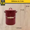 Karl Krüger M3R Poubelle rouge, 3 litres Voir les images du produit 3