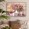 MuchoWow® - Leinwandbilder - Gemälde - Blumen - Vase - Produktbild-Vorschau 2