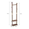 Garderobenständer 160cm Massivholz Nussbaum – Produktbild-Vorschau 7
