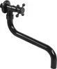 A black faucet with a curved spout and a cross-shaped handle, mounted on a white background. Podgląd zdjęcia produktu