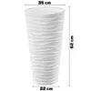Volně stojící květináč Ø 35 cm V 62 cm Bílý květináč Dláto Náhled obrázku produktu 3