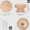 BELLE VOUS Runde Möbelknöpfe Türknauf aus Holz (20er Pack) Produktbild-Vorschau 8