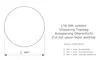 A technical drawing showing a circular cutout with dimensions and product information. Produktbild-Vorschau