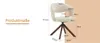 Lot de 2 chaises pivotantes rétro, en velours côtelé blanc Voir les images du produit 12