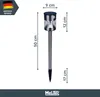 MeLiTec Solarleuchte SO49, aus Edelstahl, matt gebürstet, Produktbild-Vorschau 3