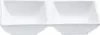 A white ceramic dish with two compartments. Produktbild-Vorschau