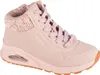 A single pink Skechers sneaker with a knitted collar is shown against a white background. Anteprima dell’immagine prodotto