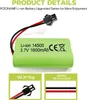 2x Li-Ion Akku 3.7V 1600mAh mit SM-2P Stecker + USB Kabel – Produktbild-Vorschau 3