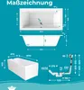 Calmwaters® Acryl Premium Badewanne Komplettset 190x90 cm - Produktbild-Vorschau 5