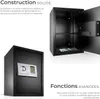 Coffre-fort électronique en acier 50 x 35 x 34,5 cm - noir Voir les images du produit 3