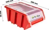 30 Stapelboxen Wandregal Kunststoff Deckel 172 x 78 cm Produktbild-Vorschau 5