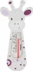 A close-up product shot of a baby thermometer shaped like a giraffe. Produktbild-Vorschau
