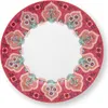 Pip Studio Dessertteller Flower Festival Dark Pink aus Porzellan mit floral-orientalischem Muster, Ø 21 cm Produktbild-Vorschau