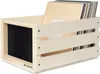 Navaris Holz Schallplatten Kiste mit Kreidetafel - 42,9 x Produktbild-Vorschau 1