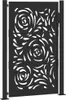 A black metal garden gate with a decorative floral pattern. Náhľad obrázku produktu