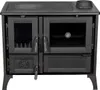 Kaminofen mit Backfach und Herdplatte 4013 Schwarz Holzofen Produktbild-Vorschau 2