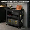 HOMCOM Prázdny vozík na náradie – dielenský vozík s 3 Náhľad obrázku produktu 7