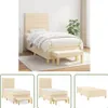 The Living Store Boxspringbett mit Matratze Creme 100x200 Produktbild-Vorschau 8