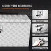 A close-up of a silver diamond plate truck box with inset images highlighting its security features. Anteprima dell’immagine prodotto