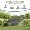 vidaXL Cage à poules, 2 pièces, argent, 400 x 200 x 200 cm, Voir les images du produit 7