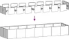 An illustration showing how to assemble a long planter box from individual panels. Náhľad obrázku produktu