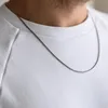 MATERIA 925 Silber Panzerkette Herren Damen - flache Kette Produktbild-Vorschau 3