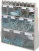 A storage unit filled with various hardware items like nuts, bolts, and screws. Produktbild-Vorschau