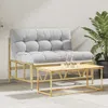 vidaXL Outdoor-Sitzplätze mit Kissen Hellgrau 110 x 74,5 x Produktbild-Vorschau 2