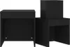 vidaXL Set di 3 tavoli, materiale in legno nero Anteprima dell’immagine prodotto 11