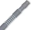 A gray corrugated hose on a white background. Produktbild-Vorschau