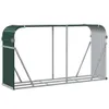 vidaXL Wiata na drewno opałowe Zielona 180x45x100 cm Stal Podgląd zdjęcia produktu 2