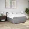 Boxspringbett mit Matratze Hellgrau 140x200 cm Stoff Produktbild-Vorschau 3