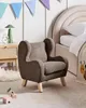 BELIANI Kindersessel Braun Bouclé-Stoffbezug mit Armlehnen Produktbild-Vorschau 2