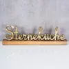 Sterneküche Schriftzug L40cm Metall Gold Mango Holz Produktbild-Vorschau 2