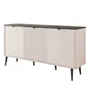 Dreitürige Kommode NAVANI 160 cm Sideboard geriffelten Produktbild-Vorschau 9