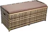 Sitzbank Gartenbank mit Auflagenbox Rattan Kissentruhe Produktbild-Vorschau 1