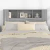 vidaXL Kopfteil mit Ablagen Grau Sonoma 140x18,5x104,5 cm - Produktbild-Vorschau 5