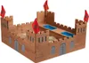Sandkasten Sandbox Ritterburg Vollholz mit Bodenvlies Produktbild-Vorschau 1