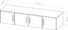 A line drawing of a wall-mounted cabinet with dimensions indicated. Produktbild-Vorschau