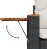 5-tlg. Garten-Sofagarnitur mit Kissen Schwarz Poly Rattan Produktbild-Vorschau 7