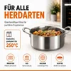 Garnek 28 cm ze stali nierdzewnej z wzorem plastra miodu, Podgląd zdjęcia produktu 12