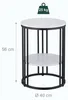 Table d'appoint Relaxdays aspect marbre, 2 étagères, pour Voir les images du produit 4