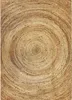 Teppich Jute handgewebt rundes Muster Natur 160x230 Produktbild-Vorschau 1