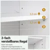 Szafka wisząca COSTWAY do łazienki, szafka łazienkowa z 2 Podgląd zdjęcia produktu 6