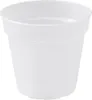 A plain white plastic pot for orchids. Produktbild-Vorschau