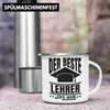 Trendation - Der Beste Lehrer Der Welt Emaille Tasse Produktbild-Vorschau 3