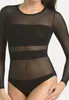 Body Teyli a maniche lunghe in rete per donna Stripy Female Anteprima dell’immagine prodotto 4