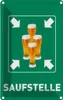 vianmo Blechschild 18x12 cm Alkohol Saufstelle Biergläser Produktbild-Vorschau 1