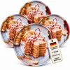4 Keksteller Weihnachtsteller Plätzchenteller Metall Produktbild-Vorschau 1